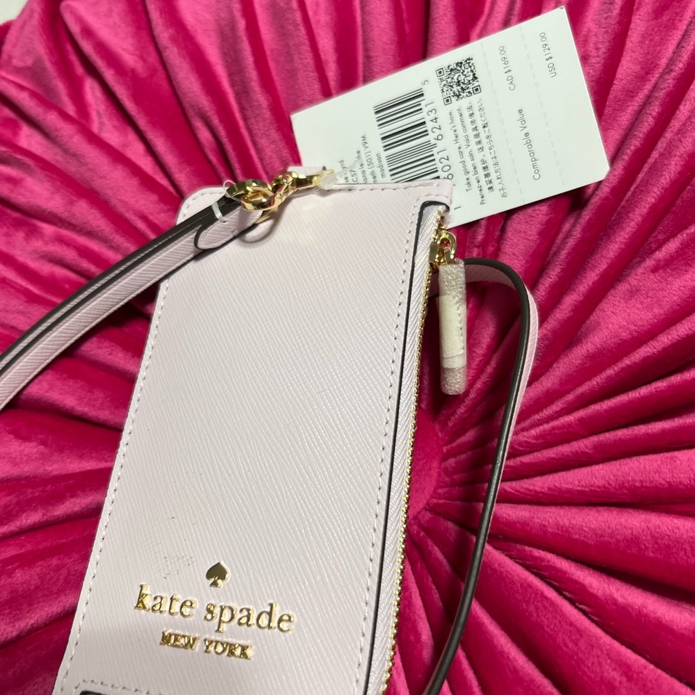Kate Spade Cream and Gold Wristlet